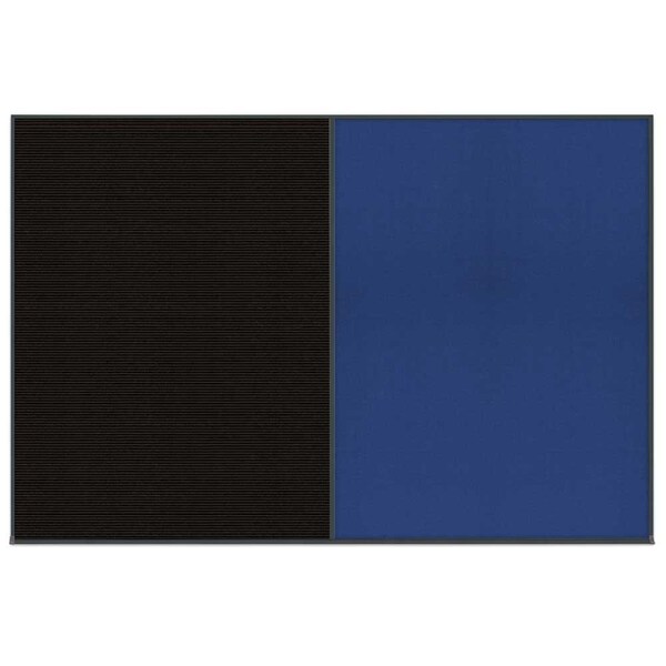 Enclosed Corkboard, 1 Door, 60"x36", 4" Fra, UV3403-BRONZE-DBURGU